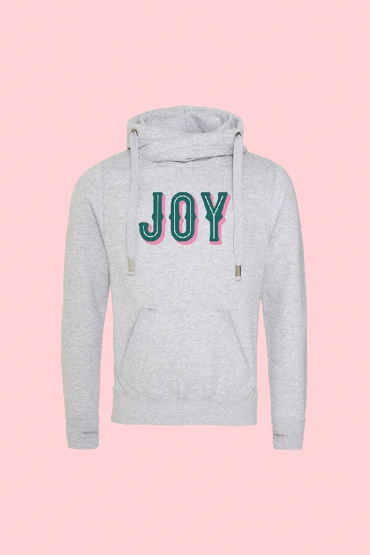 Joy Grey Cowl Neck Hoodie