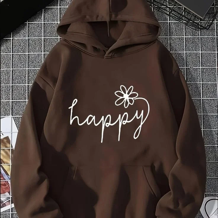 Happy women’s oversized hoodie