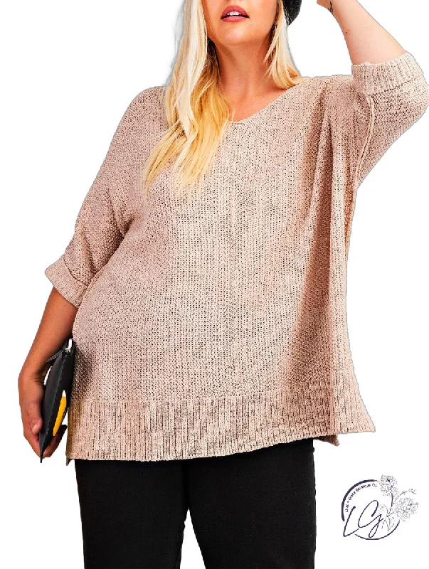 Curvy It's a Breeze Sweater Knit Top