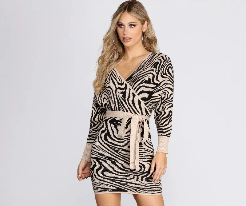 Just My Stripe Zebra Sweater Dress