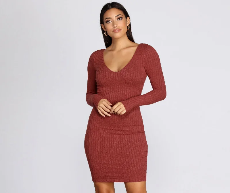 Loving And Living In Knit Midi Dress