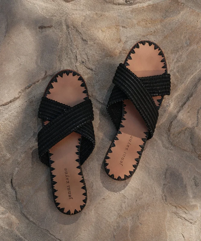 Raffia Crossover Sandal