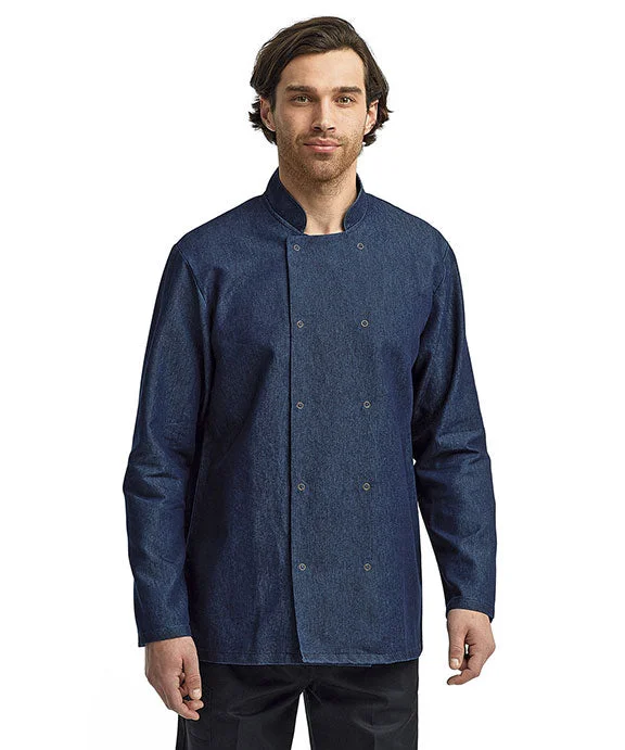 RP660 - Artisan Collection by Reprime Unisex Denim Chefs Coat | Blue Denim