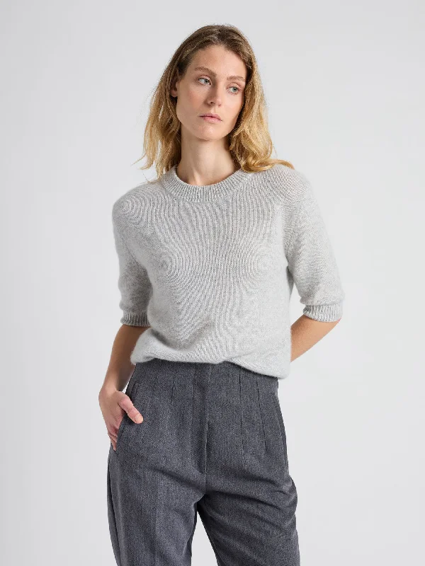 Cashmere sweater  "Sofia sweater" - light grey