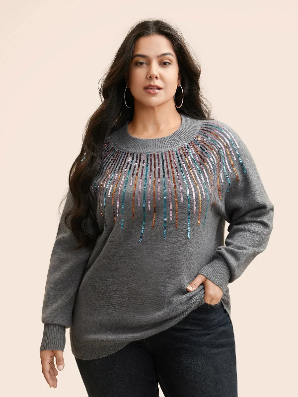 Supersoft Essentials Sequin Raglan Sleeve Pullover