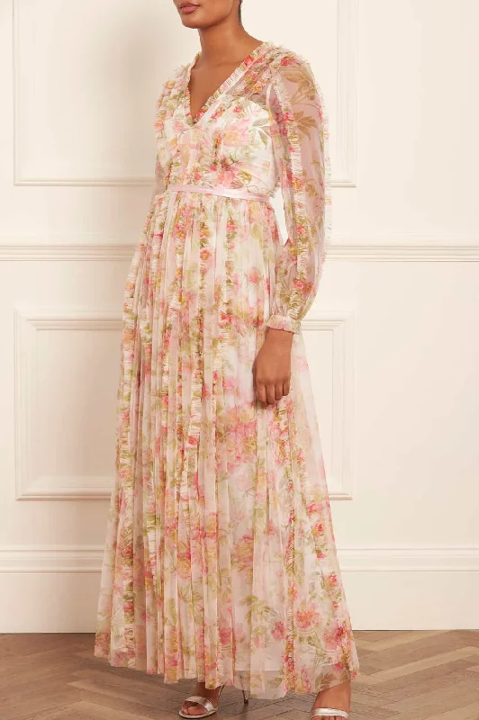 Peony Promise V-Neck Gown