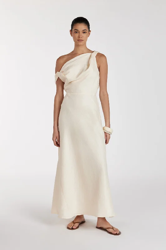 Wrap - Style Women Dress with Adjustable Fit for All Body Types Wrap - Style Women Dress with Adjustable Fit for All Body Types JOELLE CREAM LINEN MIDI DRESS Wrap - Style Women Dress with Adjustable Fit for All Body Types Wrap - Style Women Dress with Adjustable Fit for All Body Types JOELLE CREAM LINEN MIDI DRESS