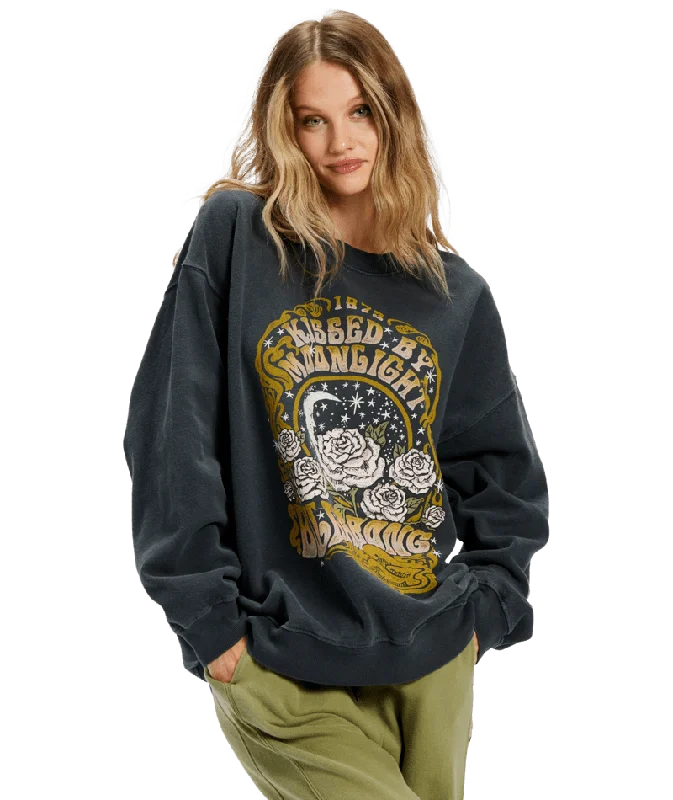 BILLABONG Women's Ride In Oversized Crewneck Black Sands 2