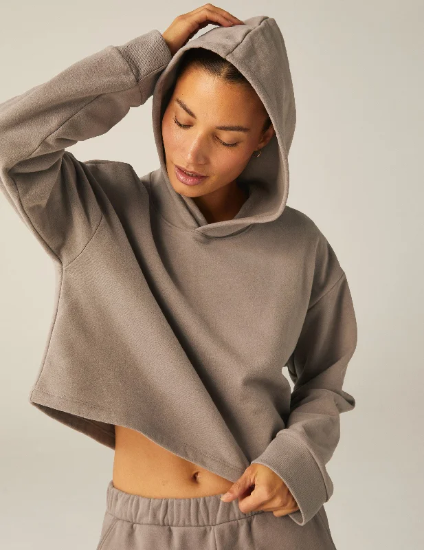 Happiness Fleece Cropped Hoodie