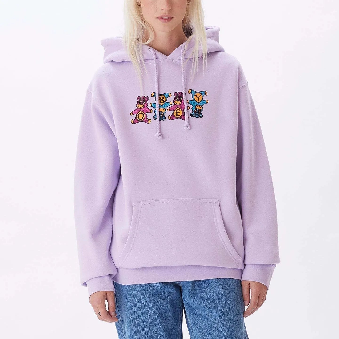 OBEY Women's Obey Circus Bears Pullover Hoodie Lavender