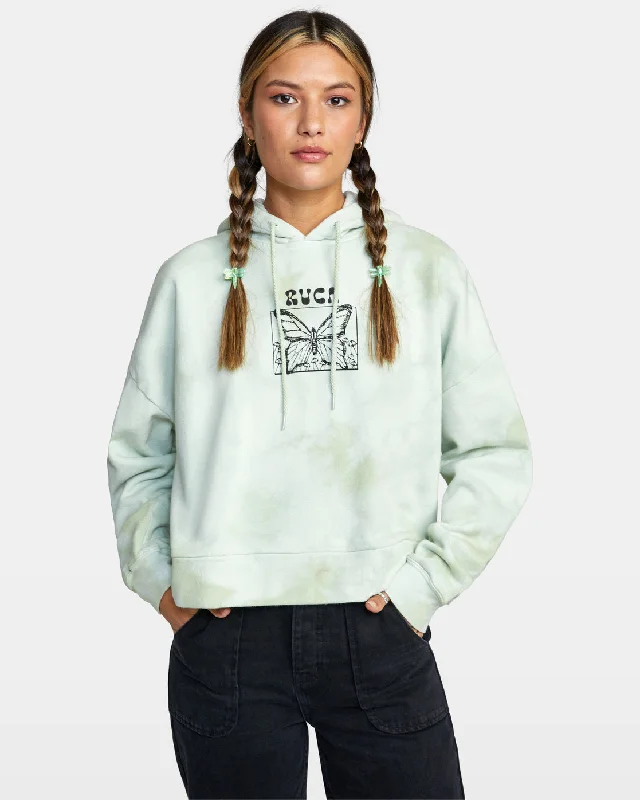 RVCA In The Air Venice Tie-Dye Pullover Hoodie Women's Light Green