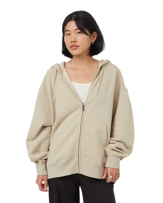 TENTREE Women's Treefleece Oversized Zip Up Hoodie Pale Oak