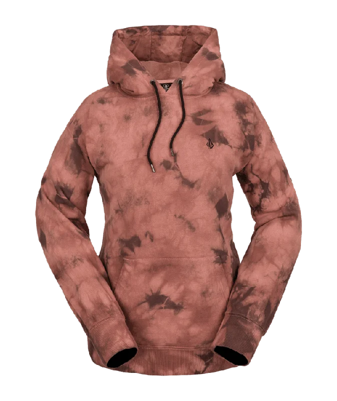 VOLCOM Women's Costus Pullover Hoodie Pink Salt Wash