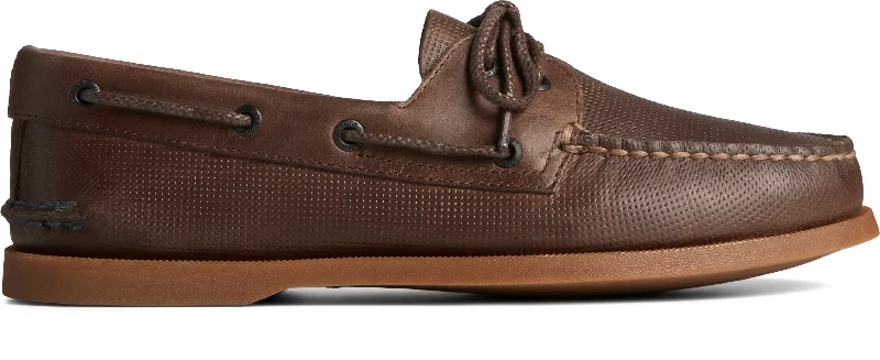 Men's boat shoes with a flexible sole for easy movement Men's Authentic Original™ 2-Eye Wide Deboss Brown Men's boat shoes with a flexible sole for easy movement Men's Authentic Original™ 2-Eye Wide Deboss Brown