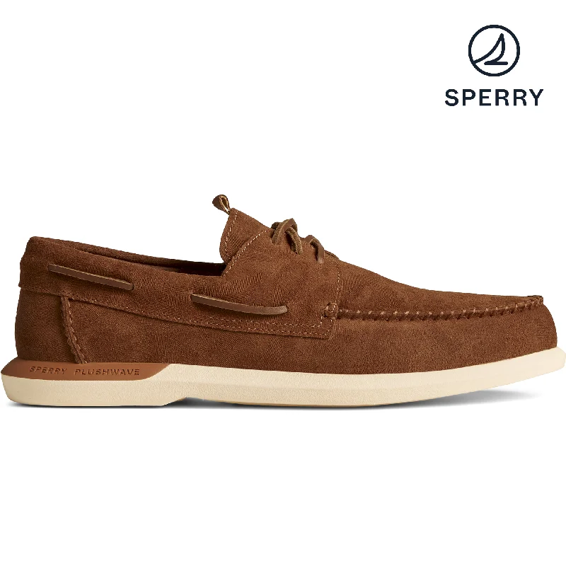 Men's boat shoes with a flexible sole for easy movement Men's Authentic Original PLUSHWAVE 2.0 Camo Boat Shoe - Brown (STS24474) Men's boat shoes with a flexible sole for easy movement Men's Authentic Original PLUSHWAVE 2.0 Camo Boat Shoe - Brown (STS24474)
