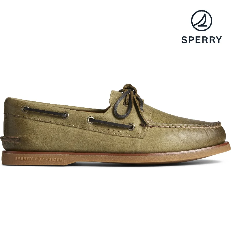 Breathable men's boat shoes for all - day wear Men's Gold Cup Authentic Original Burnished Leather - Olive (STS24495) Breathable men's boat shoes for all - day wear Men's Gold Cup Authentic Original Burnished Leather - Olive (STS24495)