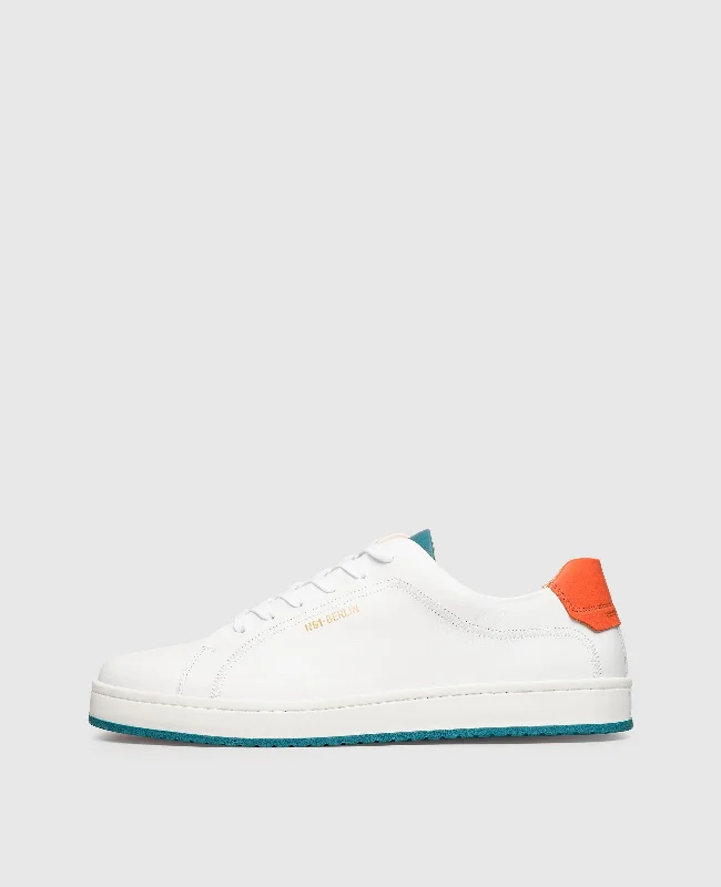 Waterproof men's boat shoes for boating activities Original Draft BB1 - white/orange/petrol Waterproof men's boat shoes for boating activities Original Draft BB1 - white/orange/petrol
