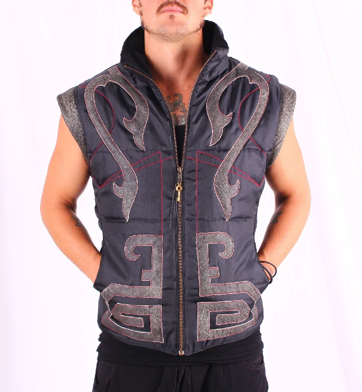 Men's Jersey Vest in Neon Yellow for a High - Visibility Sports Look Urban Mayan Puffy Vest Men's Jersey Vest in Neon Yellow for a High - Visibility Sports Look Urban Mayan Puffy Vest