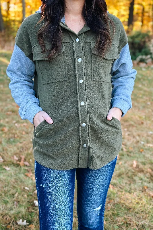 Plus Size Men's Embroidered Silk Vest in Gold for a Luxurious Occasion Olive Fleece Shacket Plus Size Men's Embroidered Silk Vest in Gold for a Luxurious Occasion Olive Fleece Shacket