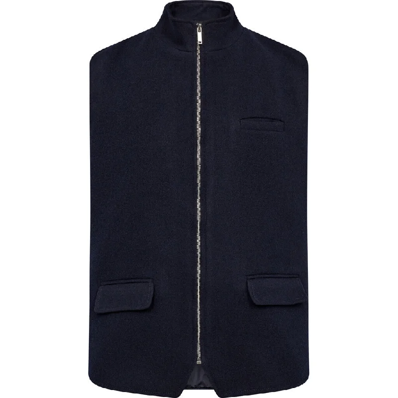 Tall Men's Linen - Cotton Blend Vest in Khaki for a Relaxed Summer Style Wally Wool Vest - NAV Navy Tall Men's Linen - Cotton Blend Vest in Khaki for a Relaxed Summer Style Wally Wool Vest - NAV Navy